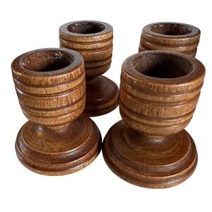 HALLMARK vintage wooden candle holders
